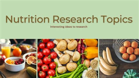 130 Nutrition Research Topics To Write The Best Paper
