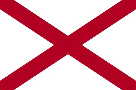 Flag of alabama state consists of a crimson cross on white background. Patriotic State Flag Coloring Pages | Alabama-Hawaii | Free | American Flags