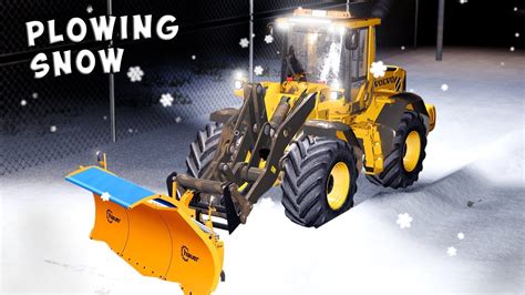 Farming Simulator 19 Snow Plowing Volvo L90 Youtube