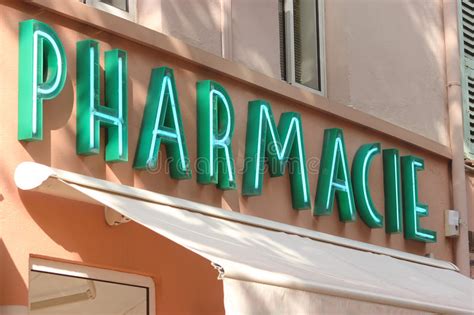 French Neon Pharmacy Sign Stock Image Image Of French 61180949