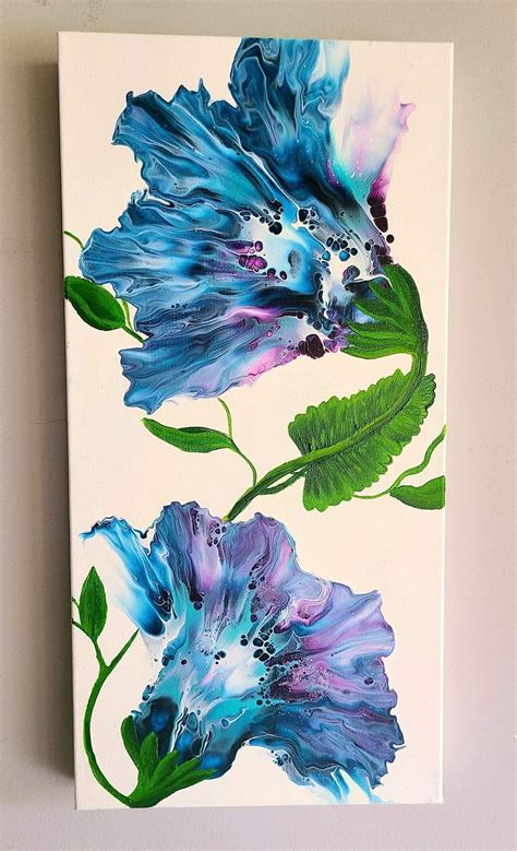 Acrylic Painting Flowers Acrylic Pouring Art Pouring Painting Diy