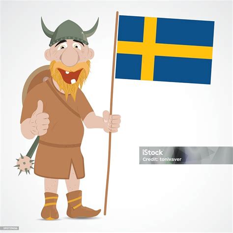 Lustige Cartoon Wikinger Stock Vektor Art Und Mehr Bilder Von Schweden