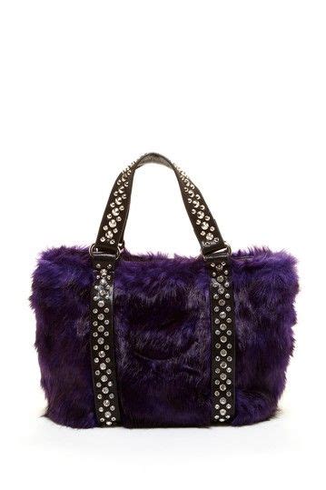 Purple Faux Fur Handbag Fur Handbags Purple
