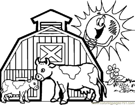 Farm Morning Coloring Page For Kids Free Cow Printable Coloring Pages