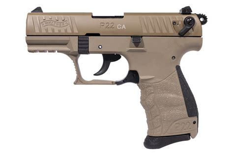 Walther P22 22 Lr Rimfire Pistol With Fde Finish Ca Compliant Vance