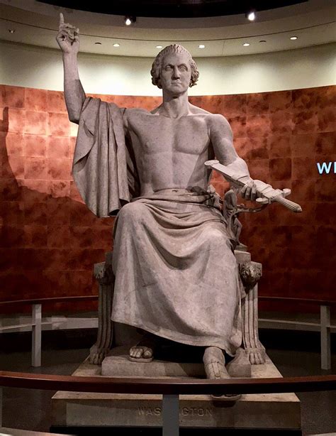 The Enthroned Washington Is A Large Marble Statue Of George Washington Made By Horatio