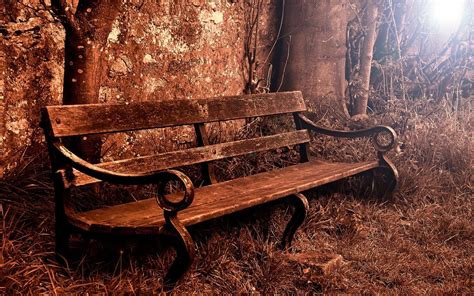 Old Bench Wallpaper Nature And Landscape Wallpaper Better