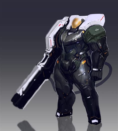 Futuristic Armour Armor Concept Robot Design