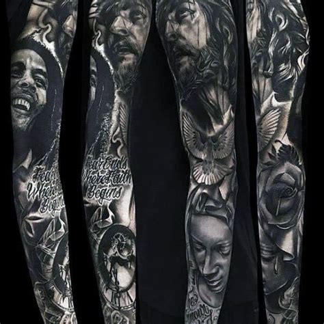 Here is another style of jesus sleeve tattoo. 50 Jesus Sleeve Tattoo Designs For Men - Religious Ink Ideas