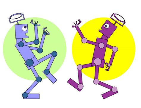 Two Dancing Robots Free Clip Art Clipart Best Clipart Best