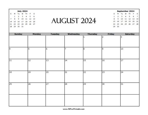 Calendar August 2024 Calendar Printable Easy To Use Calendar App 2024