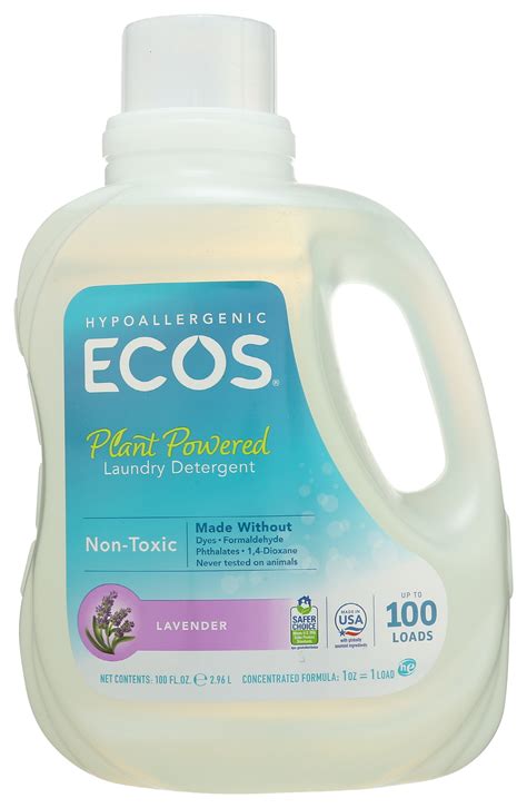 Ecos Plant Powered Laundry Detergent Lavender Scent Carewell
