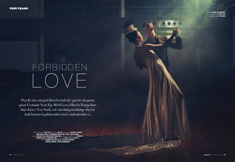 His feet are saying that he wants to chase after her' he's probably forgotten that i'm here, beside him. Forbidden Love by An Le for Dep Magazine