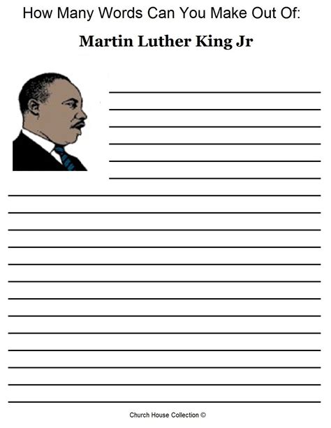 Free Printable Martin Luther King Jr Worksheets Free Printable A To Z