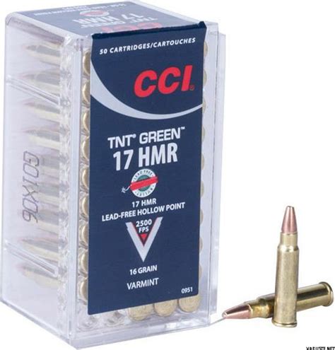 Cci 17 Hmr 16gr Tnt Hp Green 50kpl 17 Hmr Français