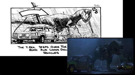 Storyboard Jurassic Park T Rex Scene Youtube