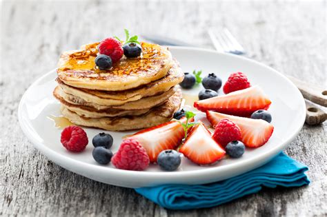 Wallpaper Pancakes Raspberry Fruit Strawberry Blueberry Honey