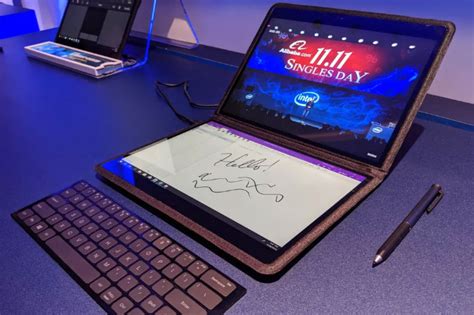 Beautiful Dual Screen Concept Of Intel Show What Laptops