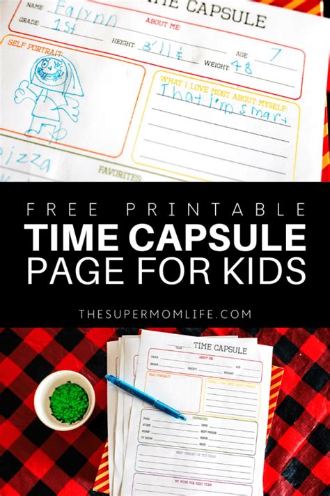 Free Printable Time Capsule Template