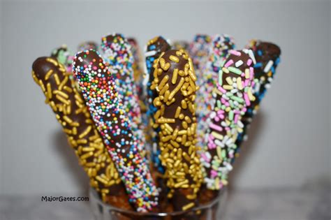 Chocolate Covered Pretzel Sticks · Major Gates