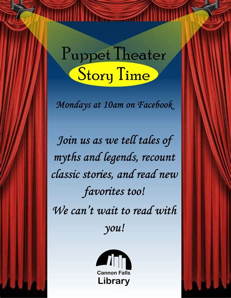 Puppet Theater Story Time Mondays Beginning Jan 11th Cannon Falls