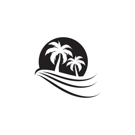 Palm Tree Summer Logo Template 24380353 Vector Art At Vecteezy