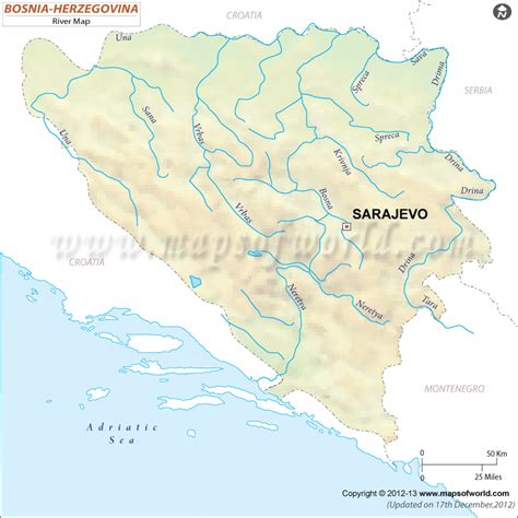 Bosnia River Map