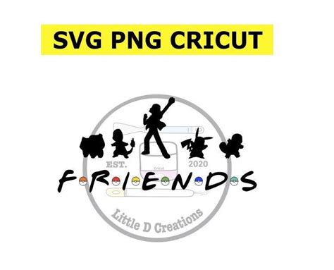 Pokemon Friends SVG PNG CRICUT File Pokemon Svg | Etsy