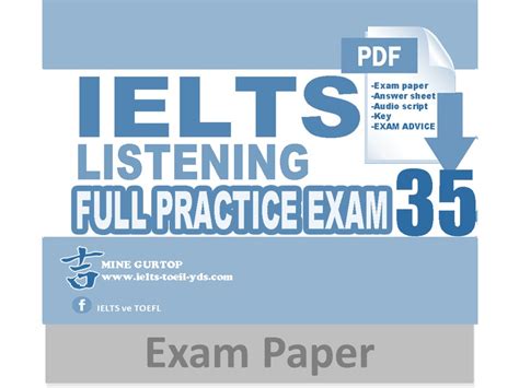 Ielts Listening Full Practice Exam 35 Exam Paper Ielts Toefl Pte
