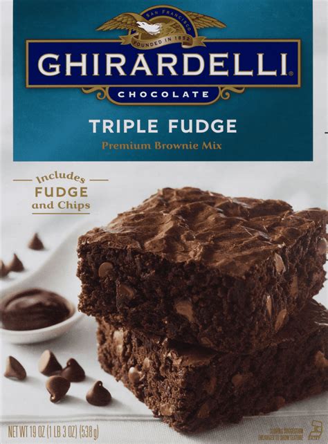 Ghirardelli Chocolate Triple Fudge Brownie Mix 19 Oz Box