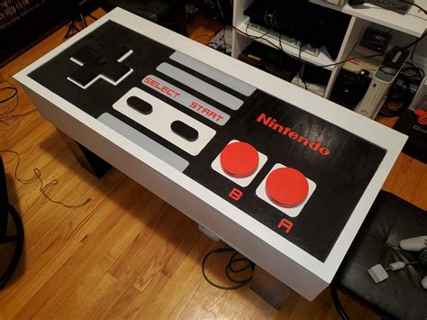Picked Up This Custom Made Nes Controller Table For My Game Room Felt