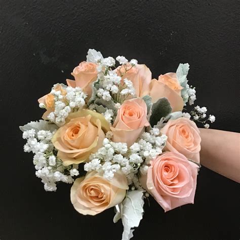 Peach Roses Bridal Bouquet In Oakland Ca From The Heart Florist