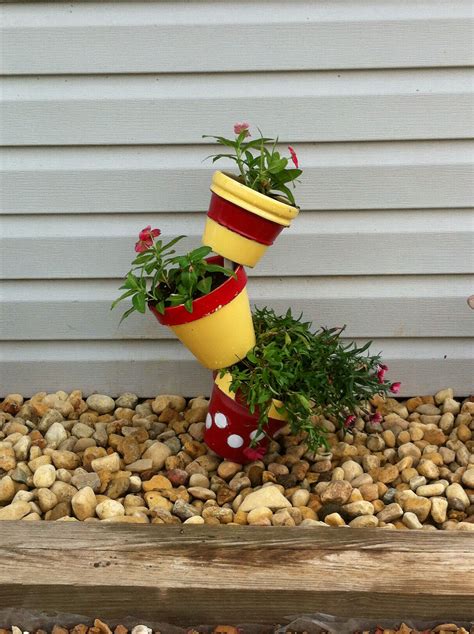 Stacked flower pots | Stacked flower pots, Mosaic flower pots, Diy flower pots