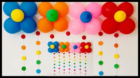 Very Easy Birthday Party Decoration Balloon At Home Decorations You