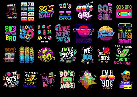 80s 90s Clipart Neon 80s Clipart Bundle Roller Skates Clipart Retro