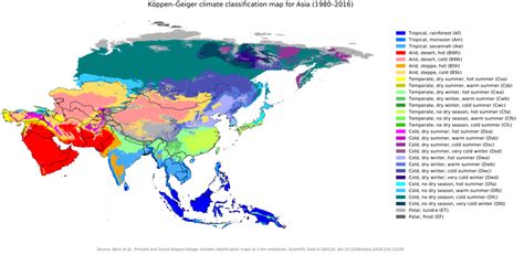 Climate Map Of Asia R Mapporn