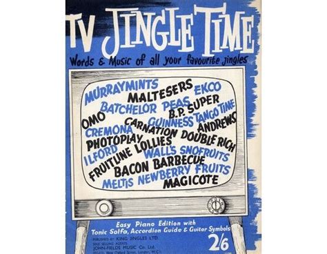 Tv Jingle Time Words And Music Of All Your Favourite Jingles Only £2400