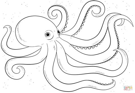Hand drawn coloring pages octopus zen stock vector. Coloring Page Of Octopus - Coloring Home