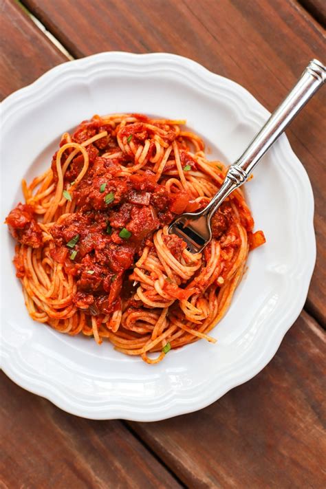 Moms Homemade Spaghetti And Meat Sauce Recipe