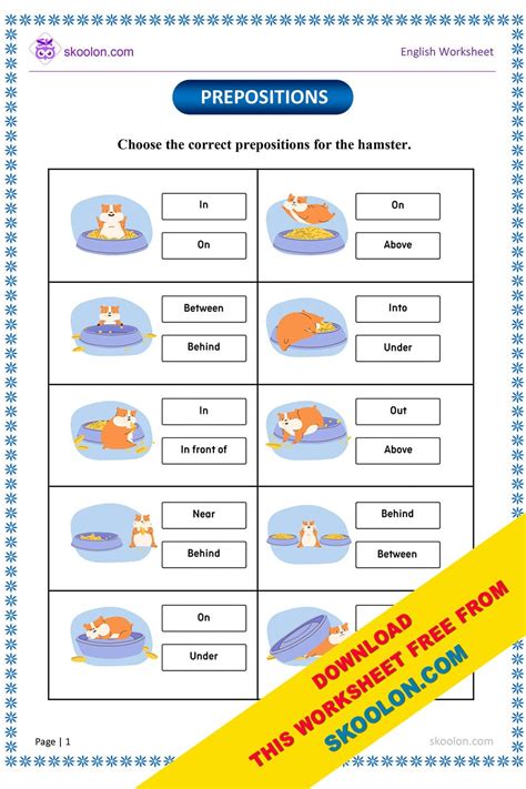 Prepositions worksheet-4