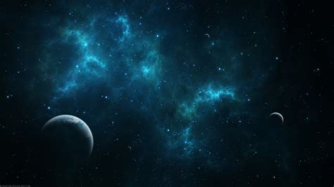 Wallpaper Galaxy Planet Stars Space Art Moon Nebula Atmosphere