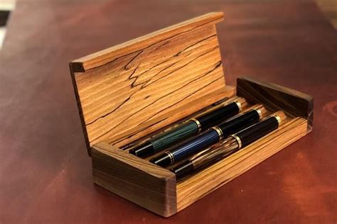 Wooden Pen Display Case With Lid Wooden Pen Pen Accessories