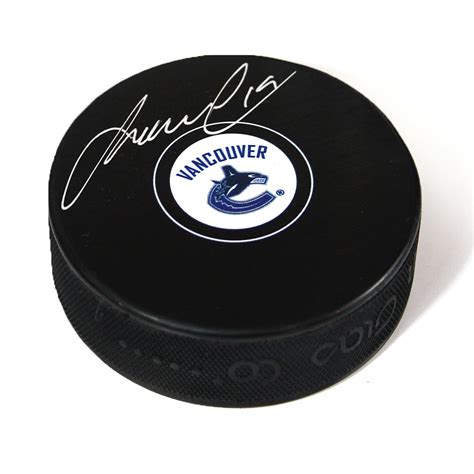 markus naslund vancouver canucks signed autograph model hockey puck nhl auctions