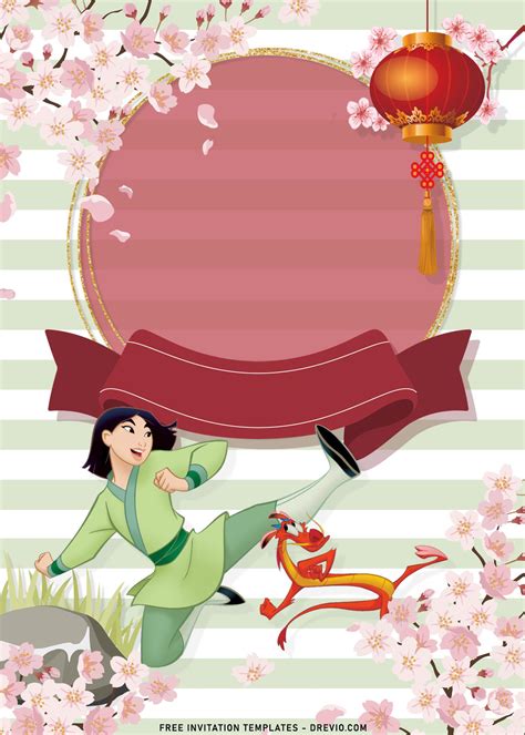 8 Princess Mulan Birthday Invitation Templates Download Hundreds