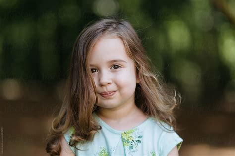 Portrait Of A Beautiful Young Girl By Jakob Lagerstedt