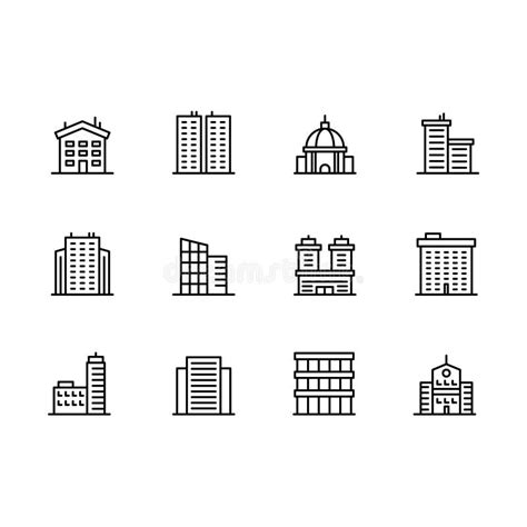 House And Building Icon Simple Symbols Set Contains Icon Business