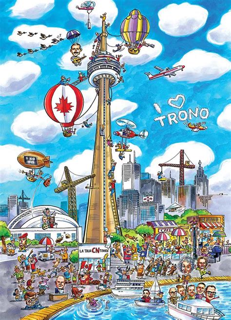 The cn tower, originally named the canadian national tower, is a communications the cn tower has a glass elevator that takes the visitors to the observation deck, where a glass floor allows brave. Toronto, 1000 Pieces, Cobble Hill | Puzzle Warehouse