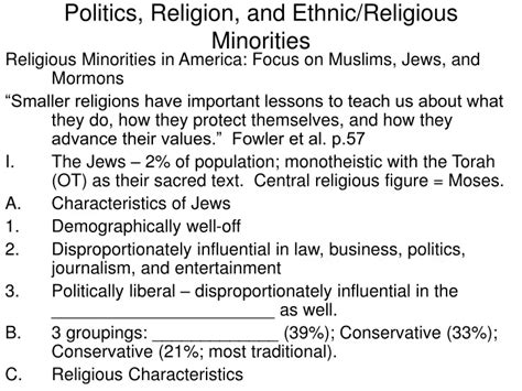 Ppt Politics Religion And Ethnicreligious Minorities Powerpoint