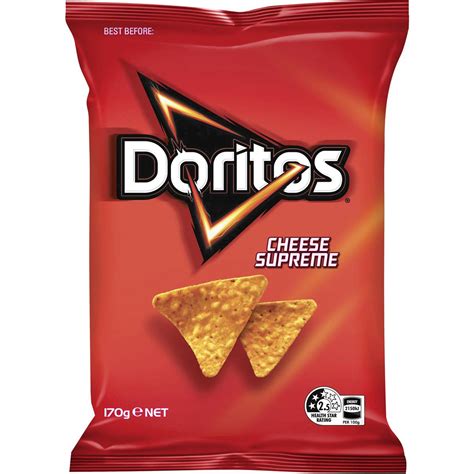 Doritos Corn Chips Cheese Supreme Share Pack 170g Woolworths