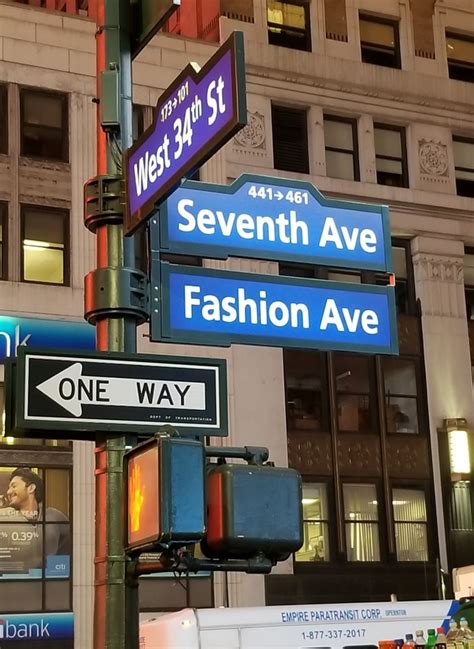 New York City Street Signs In Vivid Color The Signs Are On A Corner